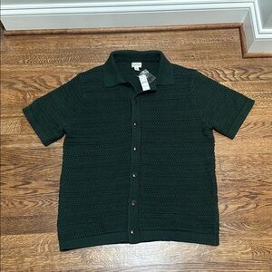 J. Crew Short Sleeve Cotton Polo Cardigan